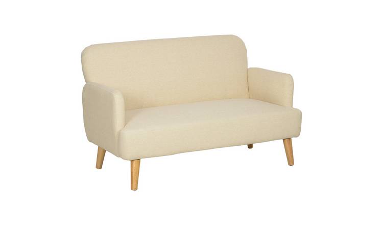 HOMCOM 2 Seater Velvet Modern Sofa - Cream