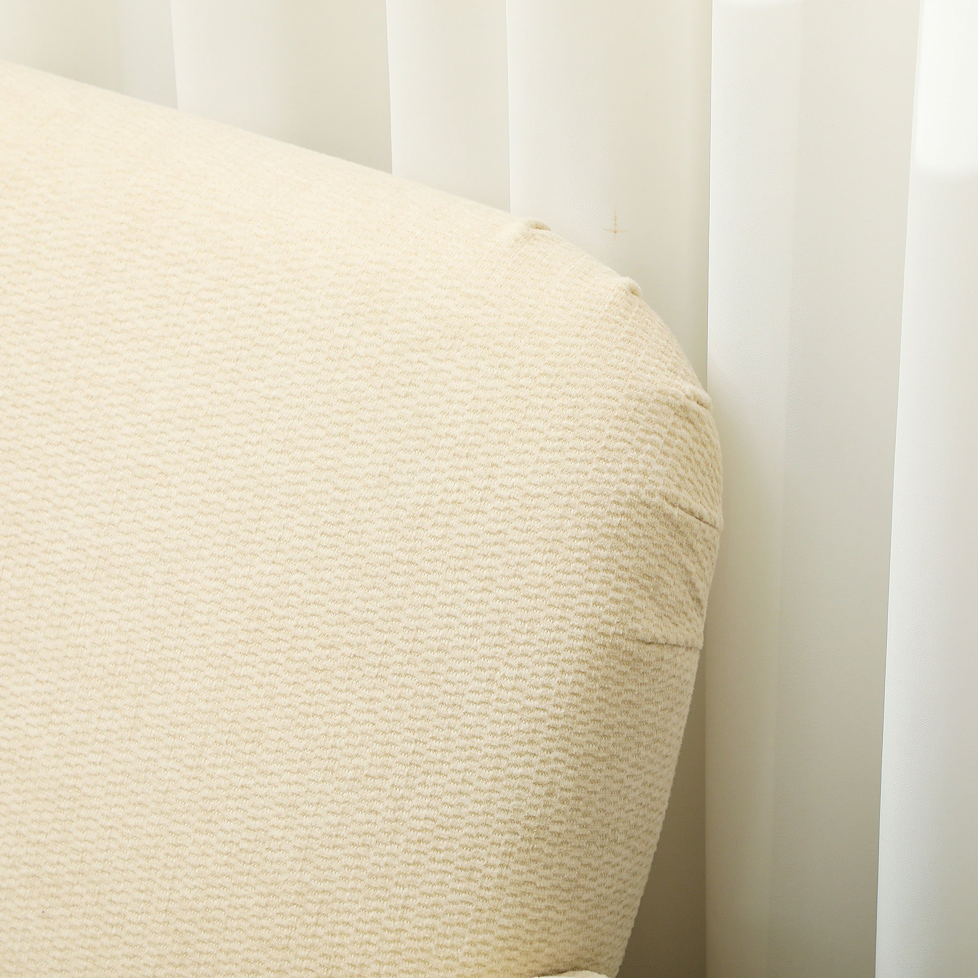 HOMCOM 2 Seater Velvet Modern Sofa - Cream - Image 3