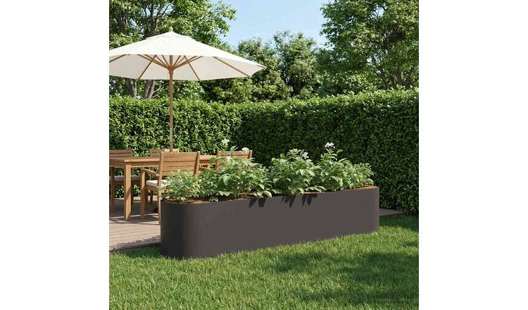Walplus Raised Garden Bed - Black - 200 x 40 x 40 cm