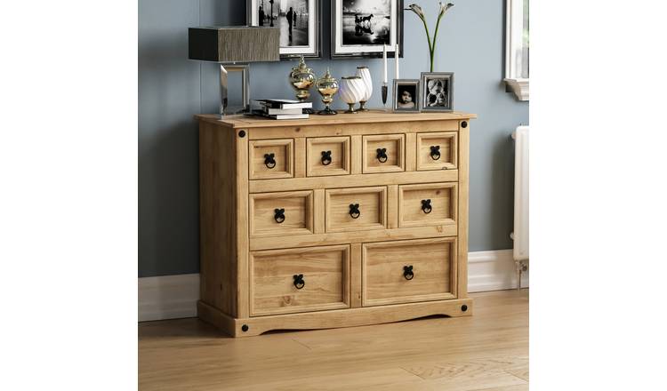 Vida Designs Corona 4+3+2 Drawer Merchant Chest -  Pine