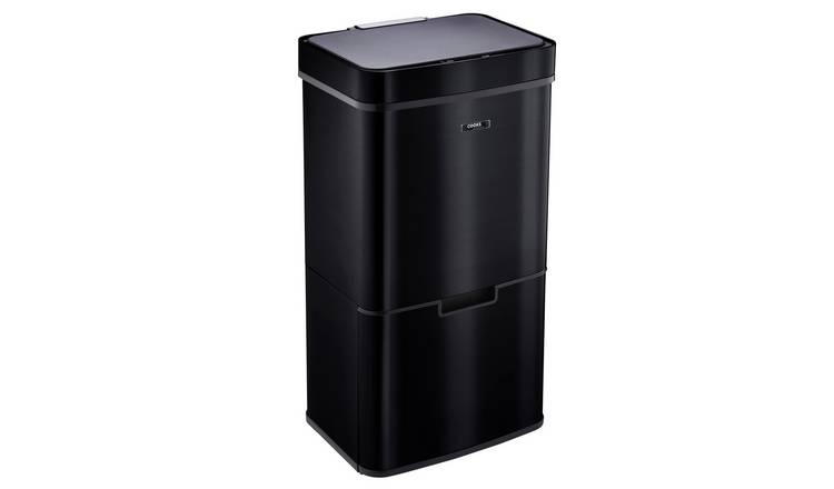Cooks Professional 75L Sensor Recycling Bin with Food Caddy - Black