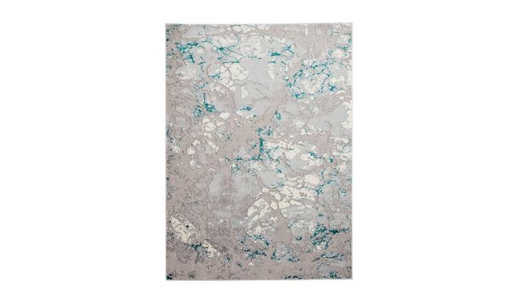 Mega Flooring Green Modern Abstract Rug - 80 x 150cm
