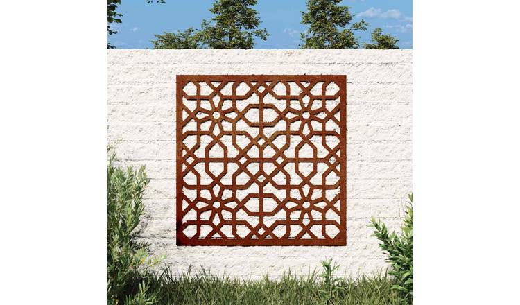 Walplus Garden Wall Decoration Corten Moorish Design - Rusty - 55 x 55 x 0.7 cm