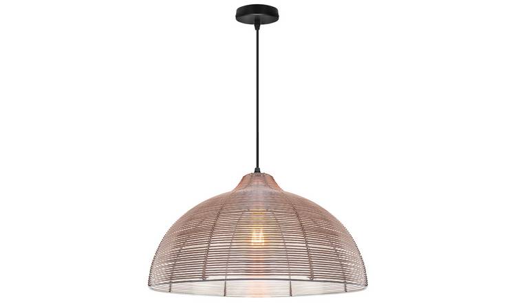 Energy Light Bulbs Dome Cage Ceiling Pendant Light - Copper
