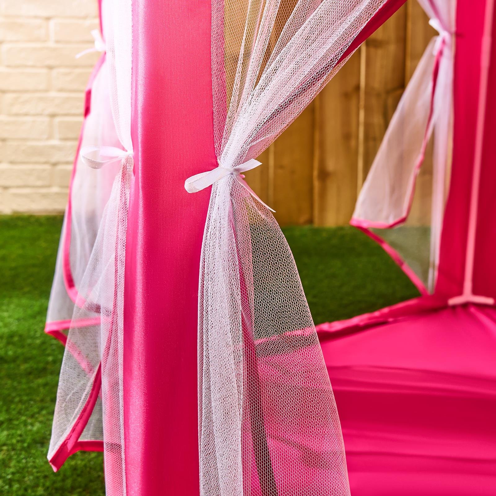 OHS Kids Outdoor Play Tent with Curtains - Hot Pink - Image 2
