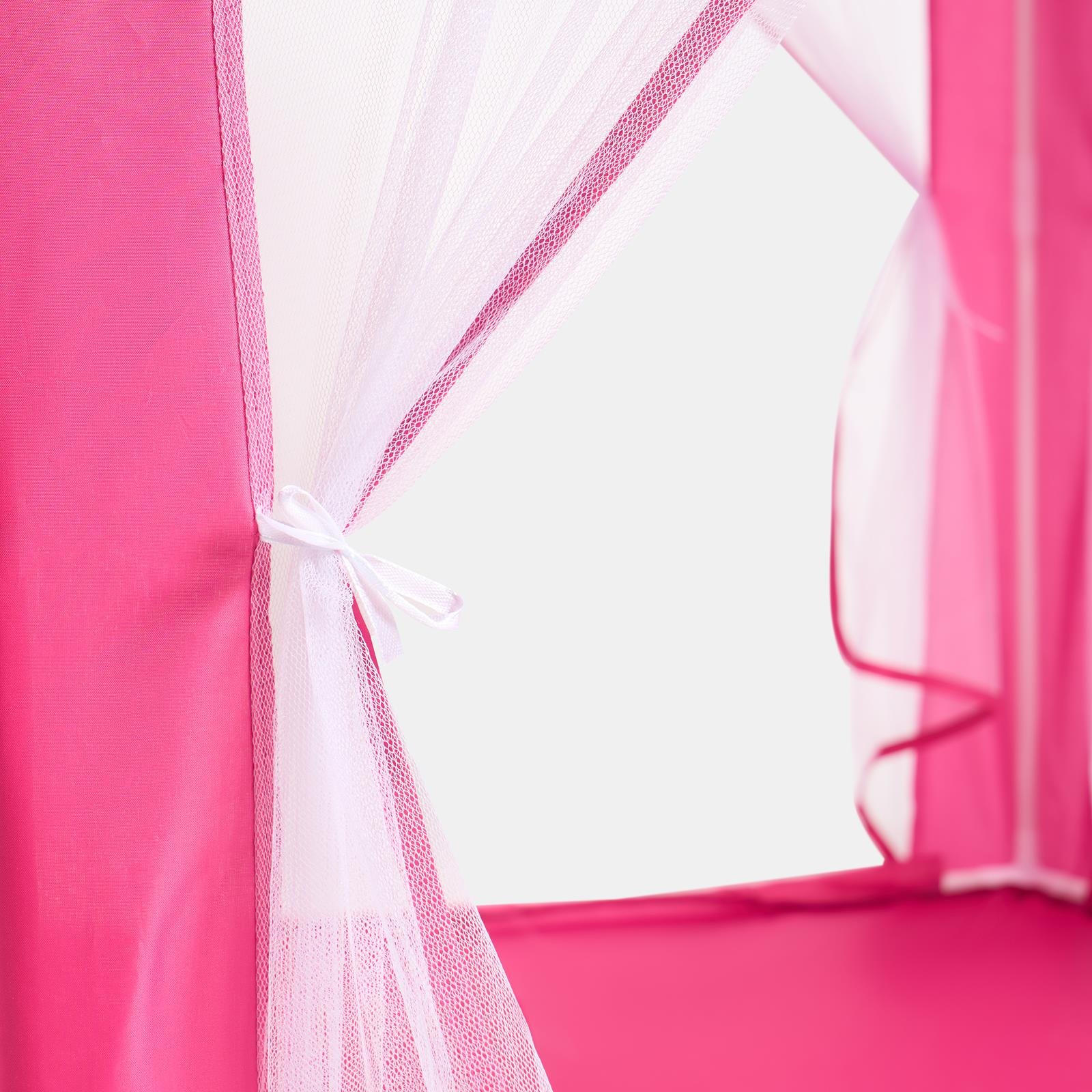 OHS Kids Outdoor Play Tent with Curtains - Hot Pink - Image 6