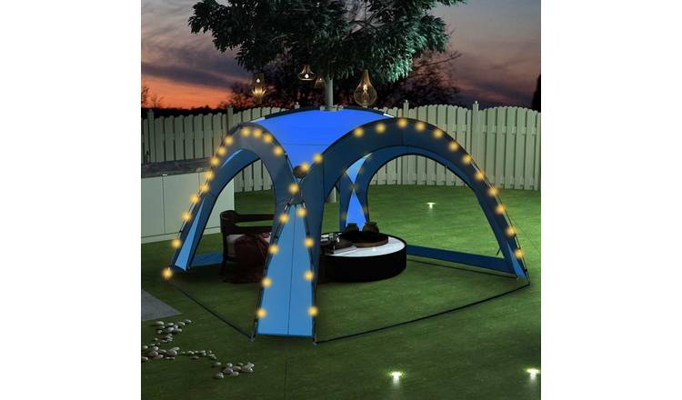 Walplus 3.6 x 3.6 x 2.3 m Party Tent with LED and 4 Sidewalls - Blue