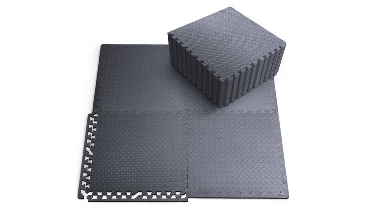 Kayman Grey Interlocking EVA Foam Gym Floor Mats - 60 x 60cm - Pack of 28