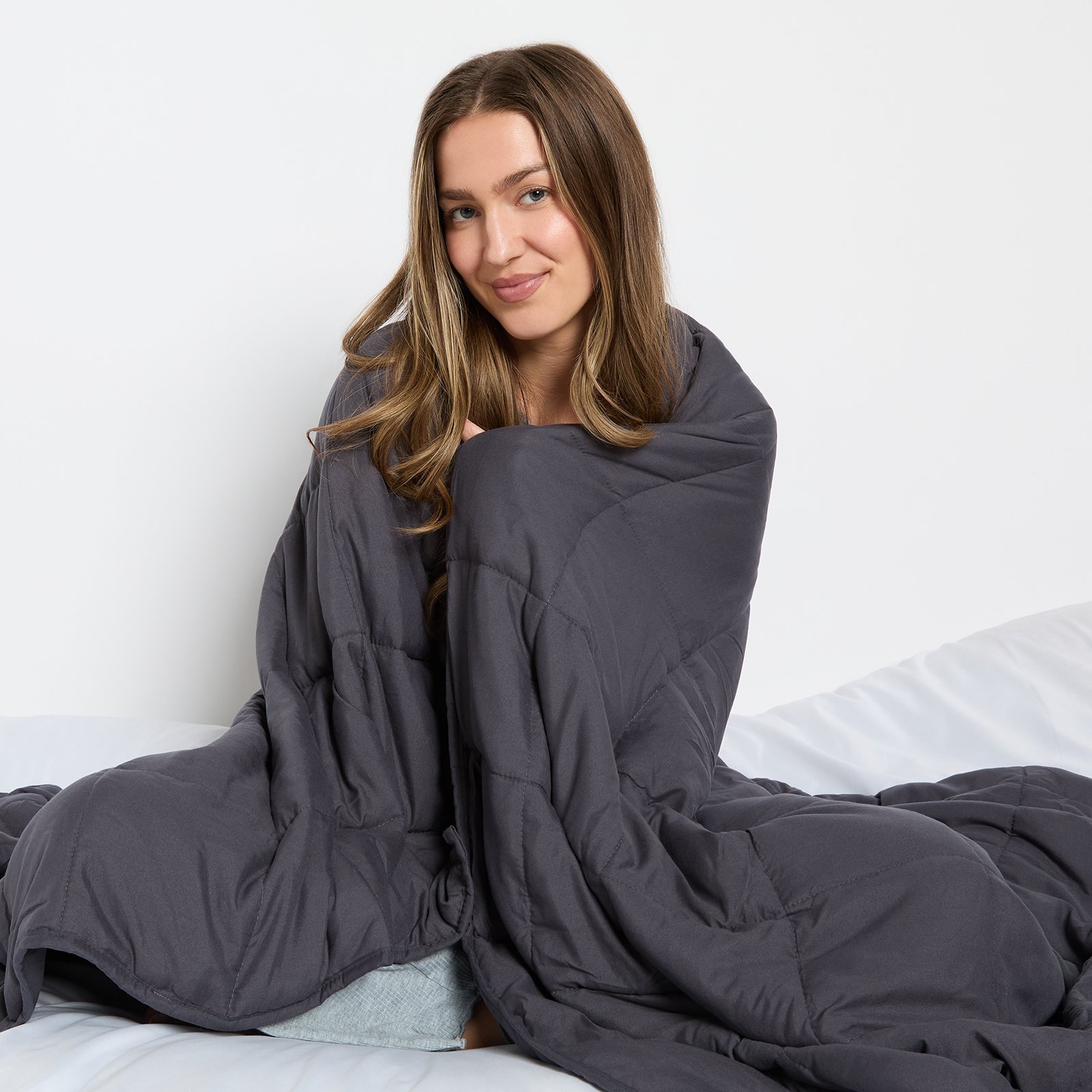 OHS Supersoft 10kg Weighted Blanket - 150x200cm - Charcoal - Image 3