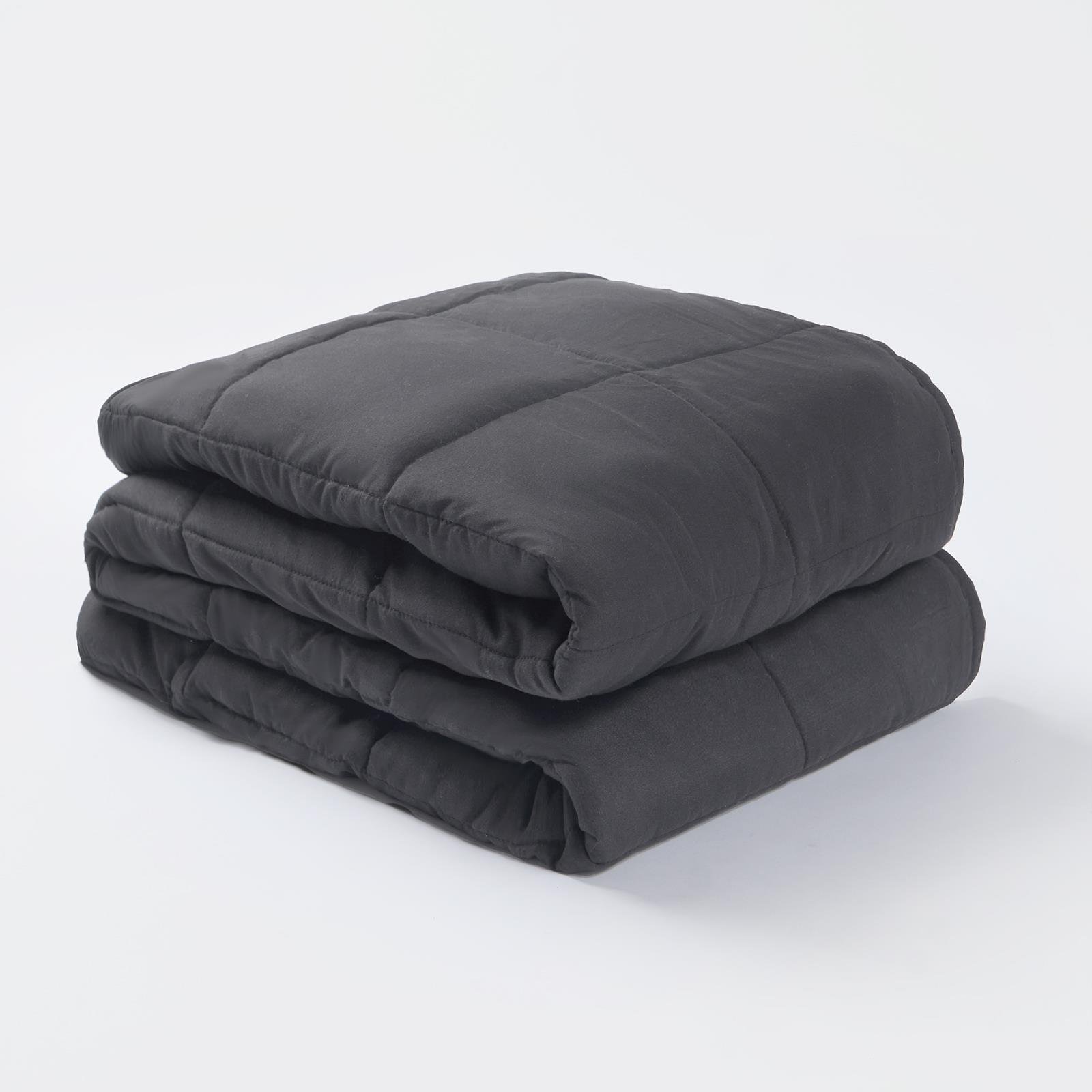 OHS Supersoft 10kg Weighted Blanket - 150x200cm - Charcoal - Image 5