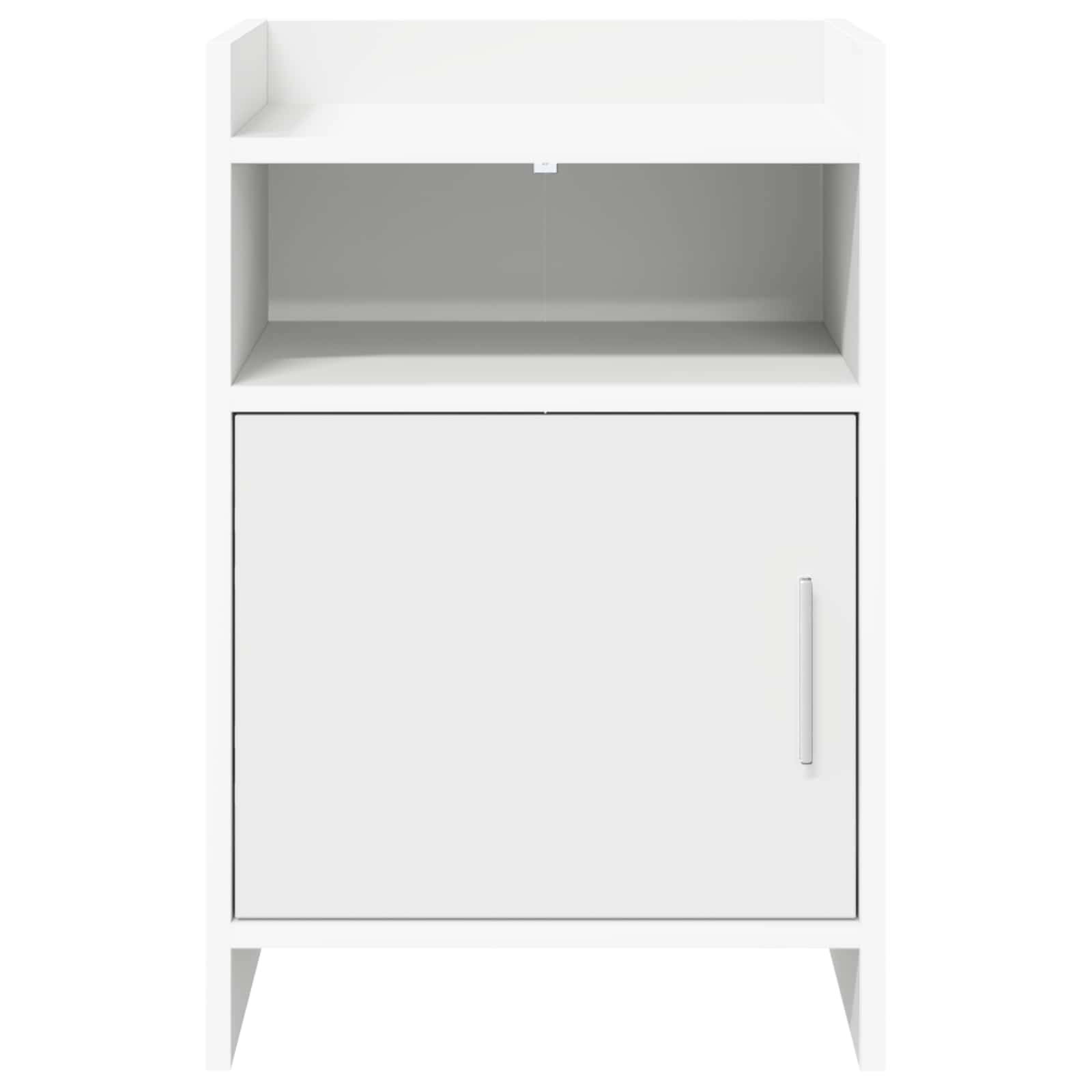 Walplus Pack of 2 Engineered Wood Bedside Table - White - 40 x 36 x 60 cm - Image 4