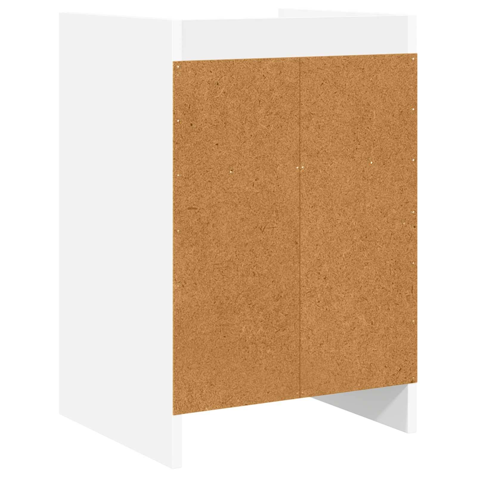 Walplus Pack of 2 Engineered Wood Bedside Table - White - 40 x 36 x 60 cm - Image 6