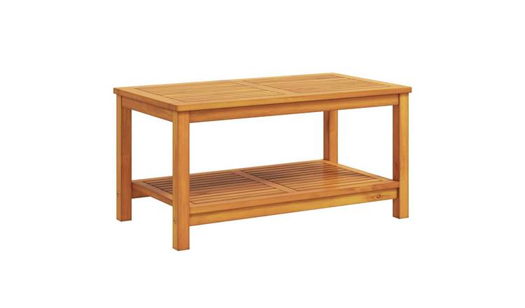 Walplus Solid Acacia Wood Side Table - Oil natural - 90 x 50 x 45 cm