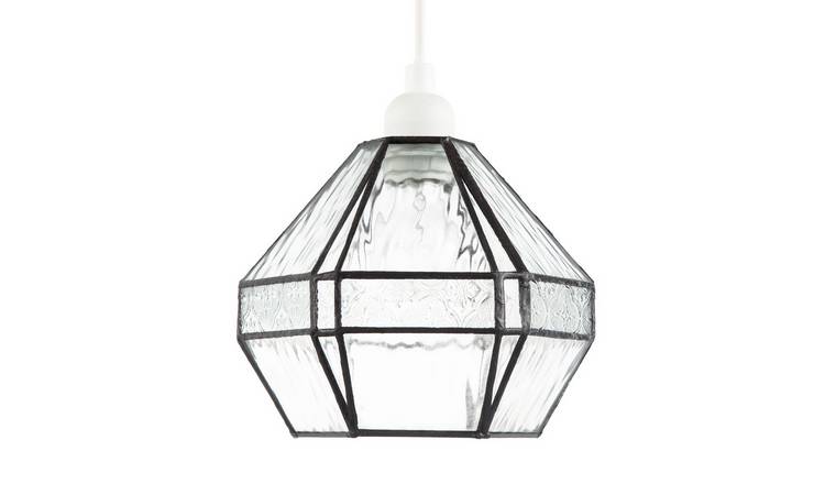 Happy Homewares Clear Vintage Bronze with Moroccan Pendant Shade - 17cm