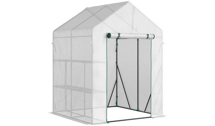 Outsunny Walk In Greenhouse – White