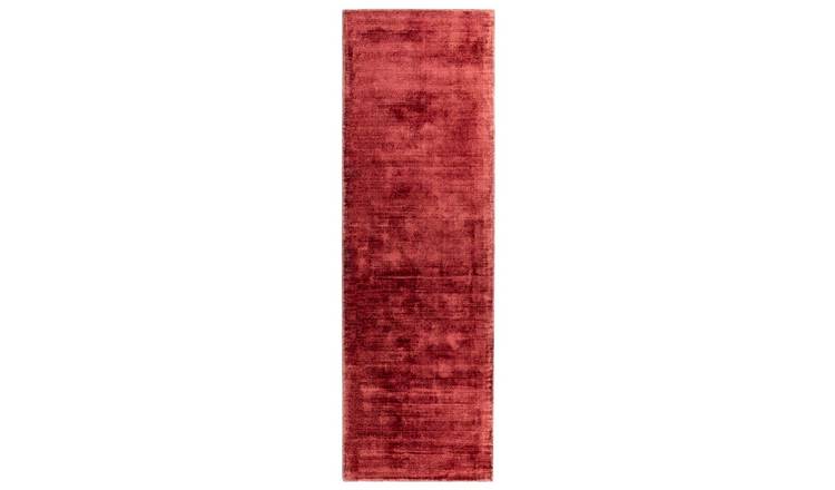 Mega Flooring Red Handmade Plain Rug - 66 x 240cm