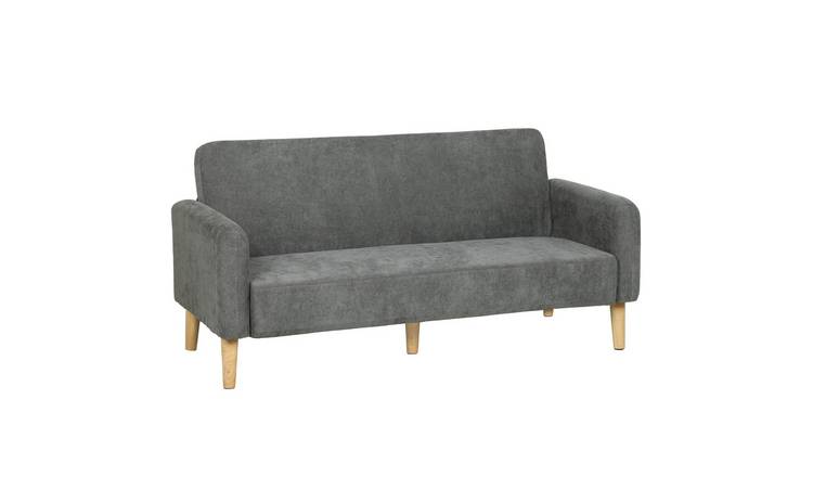 HOMCOM 2 Seater Velvet Sofa - Grey
