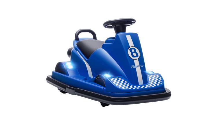 AIYAPLAY 6V Ages 3 to 8 360 Degree LED Electric Bumper Car – Blue