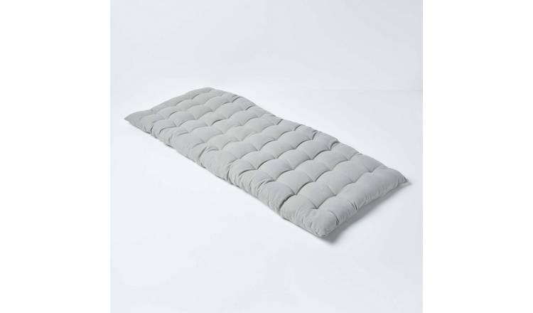 Homescapes Cotton Bench Cushion 2 Seater - Grey