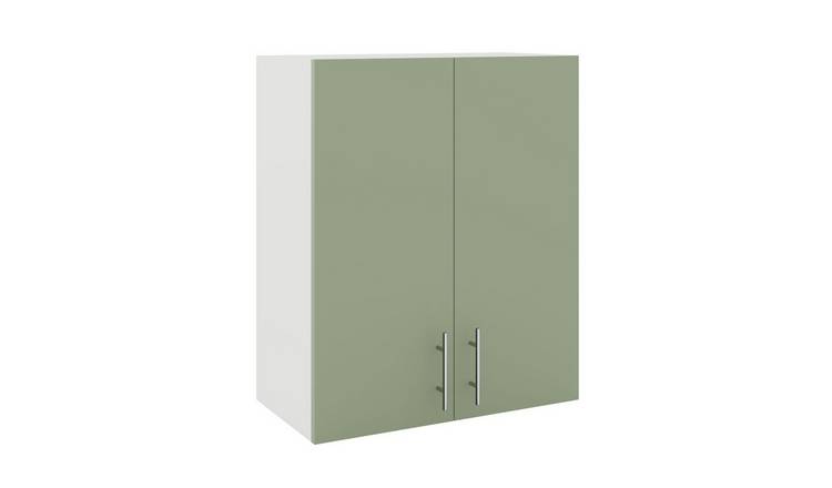 JD Greta 600mm Wall Cabinet with 2 Doors - Sage Green Matt