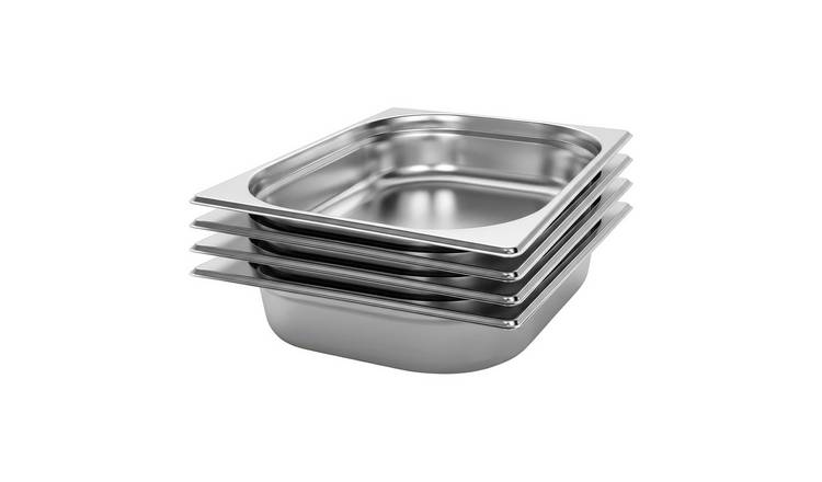 Argon Tableware Steel Gastronorm Containers 1/2 - 3.5L - Set of 4