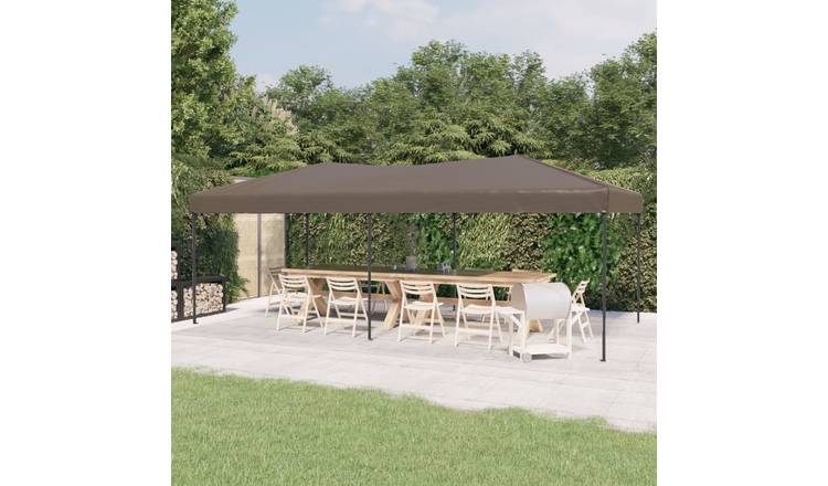 Walplus 3 x 6 m Folding Party Tent - Taupe
