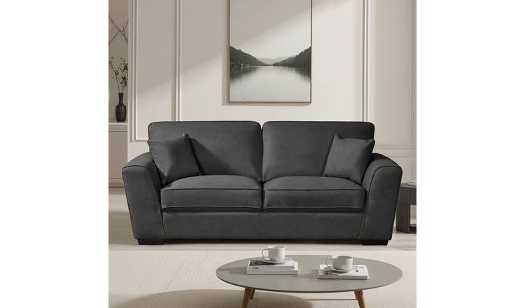 Artemis Home Arlington 3 Seat Fabric Sofa - Charcoal