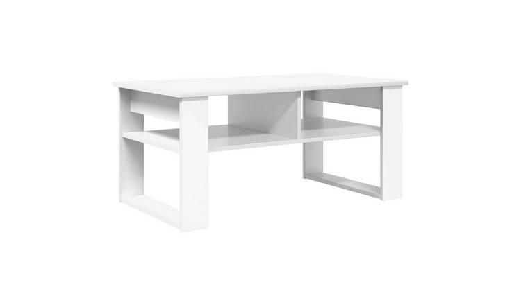 Walplus Engineered Wood Coffee Table - White - 96 x 54 x 44 cm