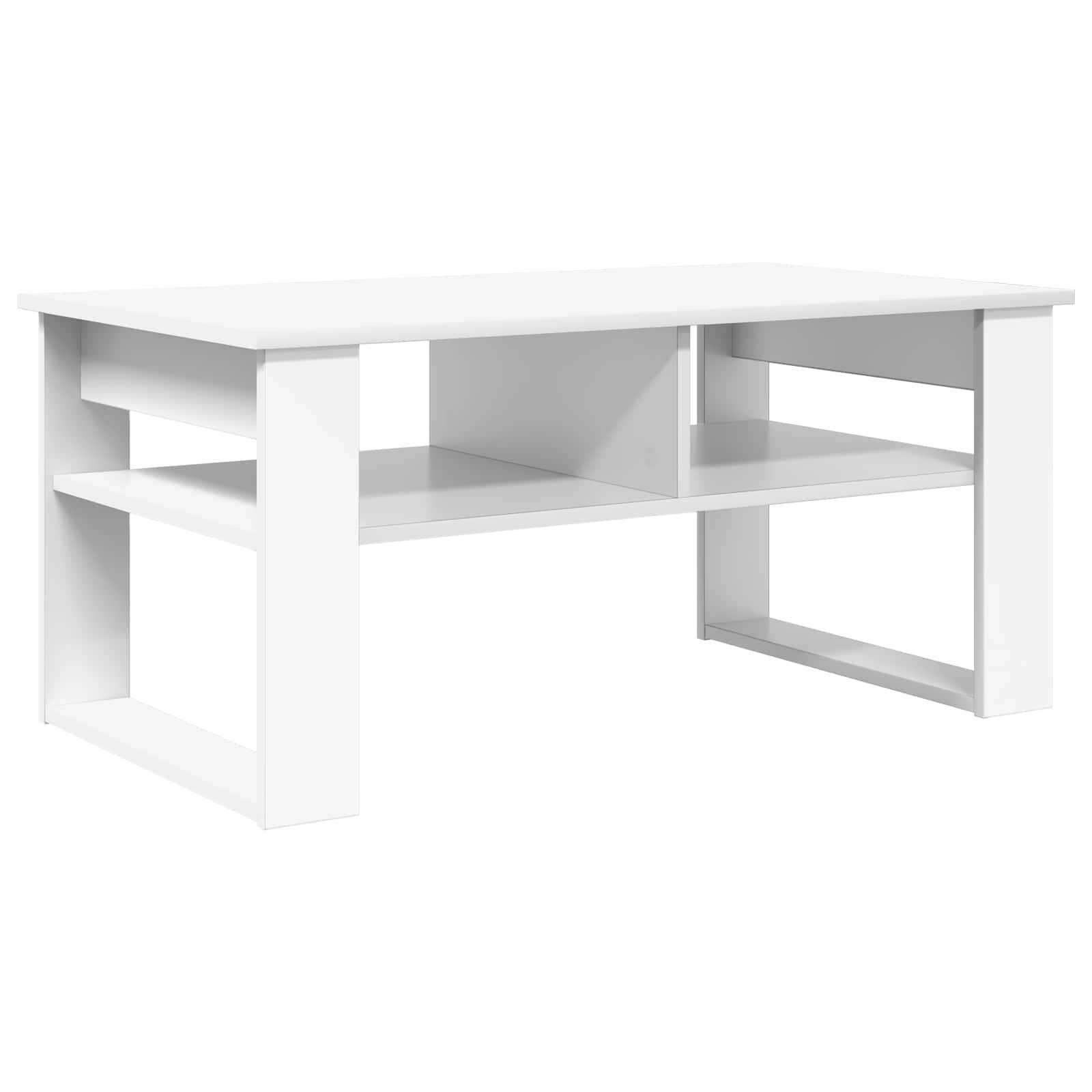 Walplus Engineered Wood Coffee Table - White - 96 x 54 x 44 cm - Image 1