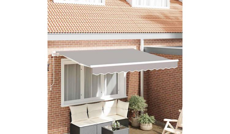 Walplus Polyester Awning Replacement - Light Grey - 300 x 250 cm - 3 x 2.5 cm