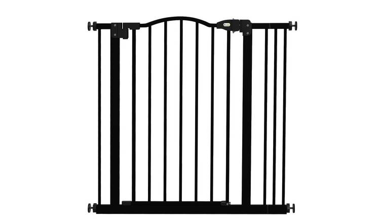 PawHut Adjustable Pressure Fit Dog Stair Gate - 74-87cm x 78cm - Black