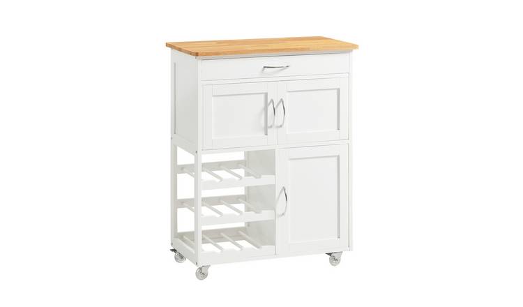SoBuy 1 Drawer 3 Door 3 Shelf  Kitchen  Trolley - White
