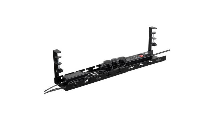 Dellonda Extendable Cable Management Tray Generic - Black