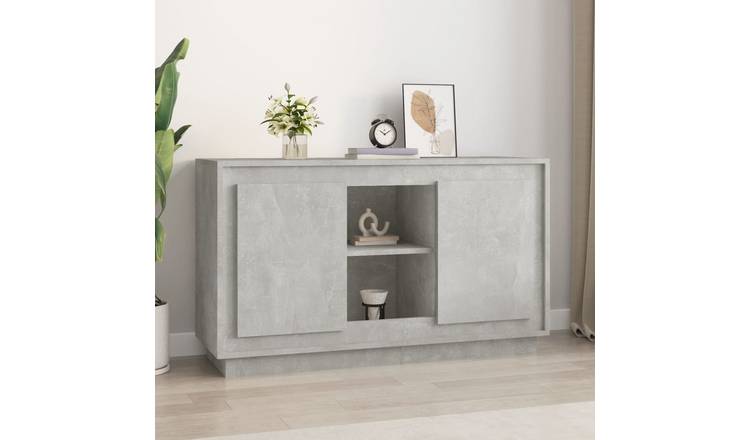 Walplus Engineered Wood Sideboard - Concrete Grey - 102 x 35 x 60 cm