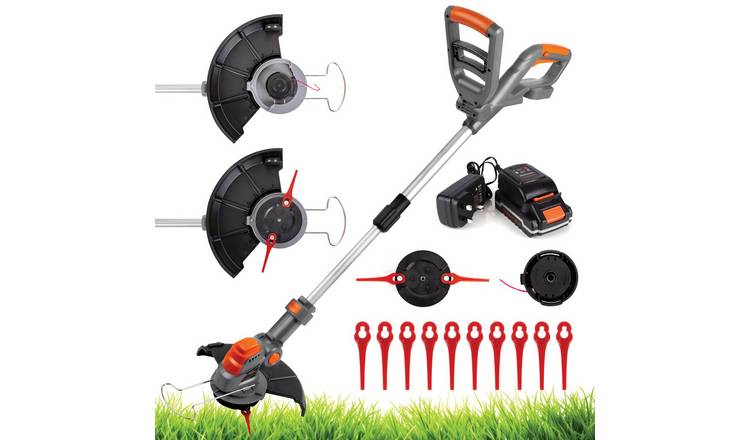 Terratek 20V 2 in 1 Cordless Grass Trimmer - Cutting Strip and Spool