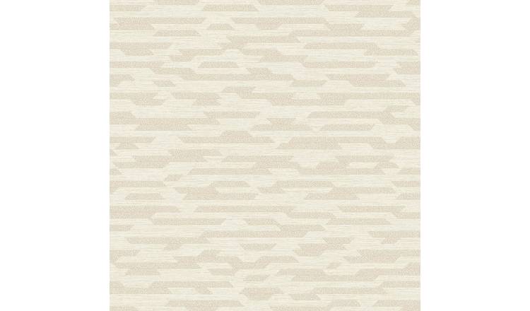 Grandeco Boutique Dioret Stacked Stone Embossed Wallpaper - Griege