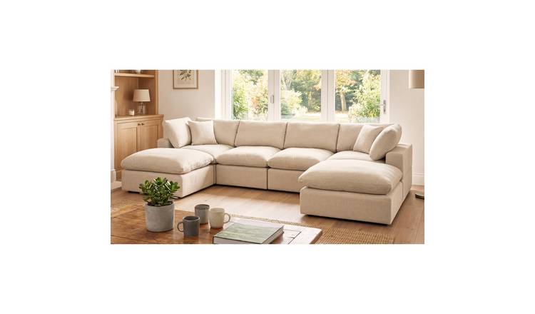 Artemis Home Cotleigh 6-Piece U-Shaped Modular Corner Sofa - Oat