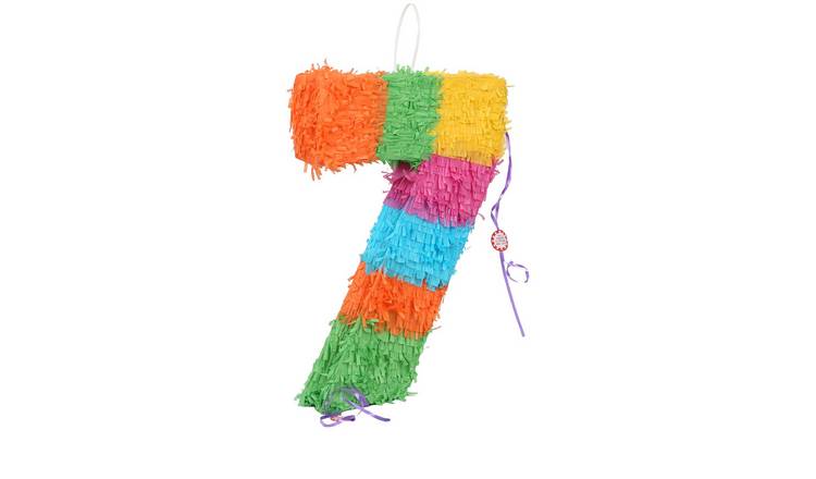 Fax Potato Number 7 Cardboard Pinata - Multi