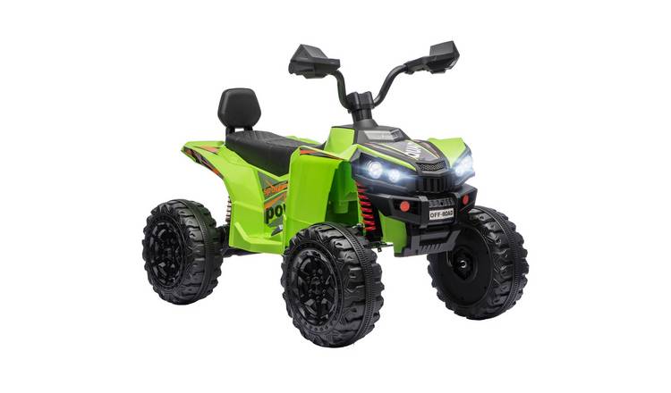 AIYAPLAY 24V 2 Seater 3-8 Years Dual Motor Electric Quad Bike - Green