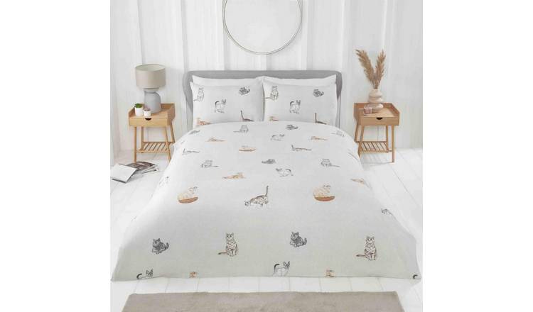 Rapport Purrrfect Cats Natural Duvet Cover Set - Double
