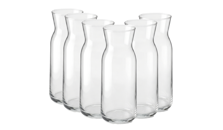 Argon Tableware Brocca Glass Carafes with Silicone Lids - 700ml - Pack of 4