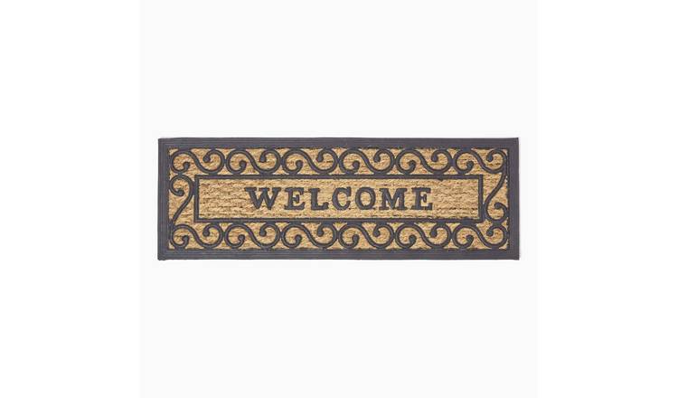 Homescapes Welcome Rubber & Coir Doormat