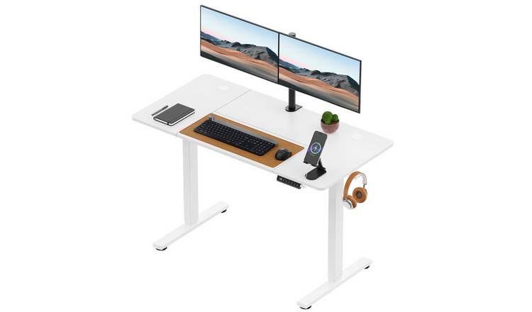 Vonhaus 120 x 60cm Electric Standing Desk - White