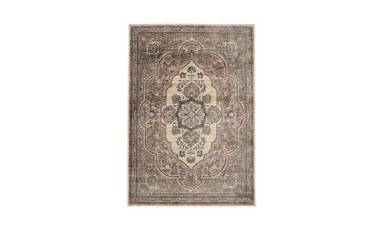 Mega Flooring Orange Traditional Bordered Rug - 80 x 150cm