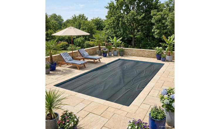 Walplus Square Polyethylene Solar Pool Cover - Black - 450 x 220 cm