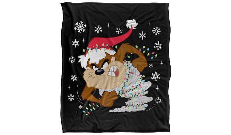 Looney Tunes Taz Christmas Lights Blanket - 152cm x 127cm