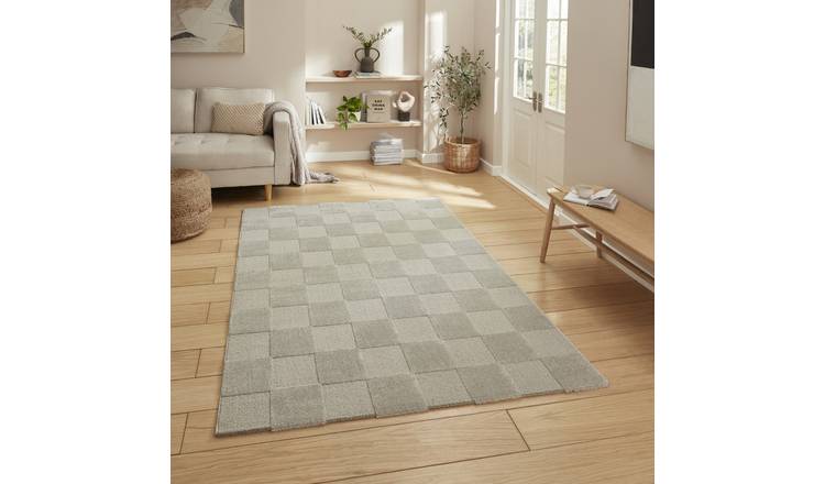 Mega Flooring Silver Modern Geometric Rug - 120 x 170cm