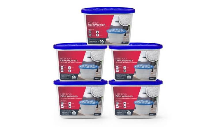 Haltons White 500ml Moisture Absorber Tubs - Pack of 5