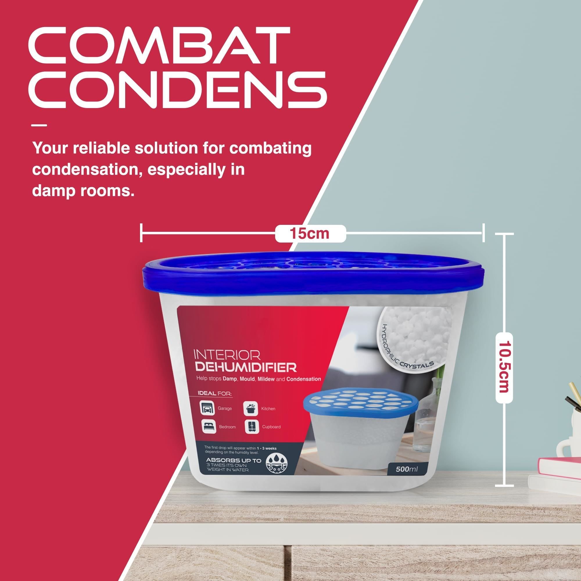Haltons White 500ml Moisture Absorber Tubs - Pack of 5 - Image 2