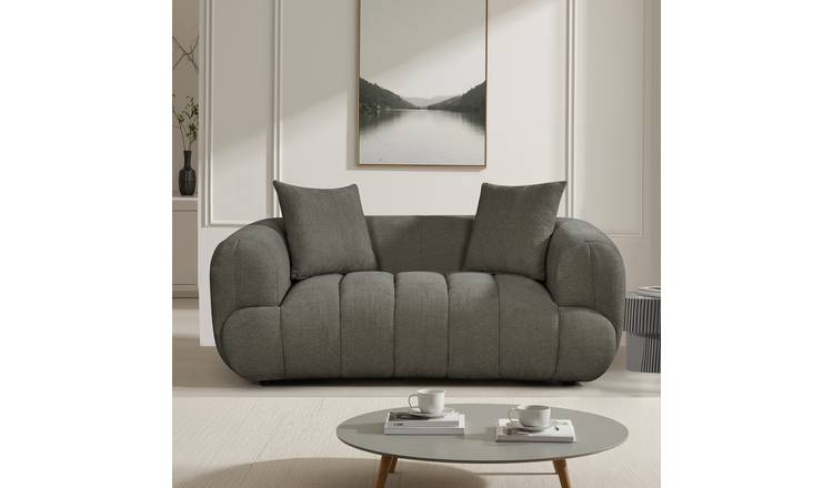 Artemis Home Claremont 2 Seat Fabric Sofa - Dark Grey